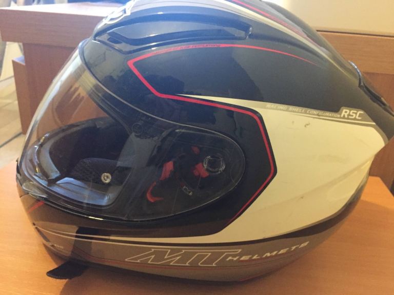 2 x motorbike helmets - Nitro Akido fibreglass helmet XS & MT Revenge Evo S