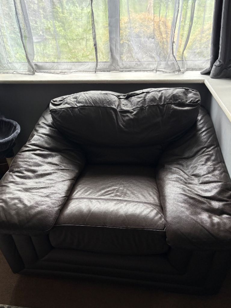 Large brown armchair