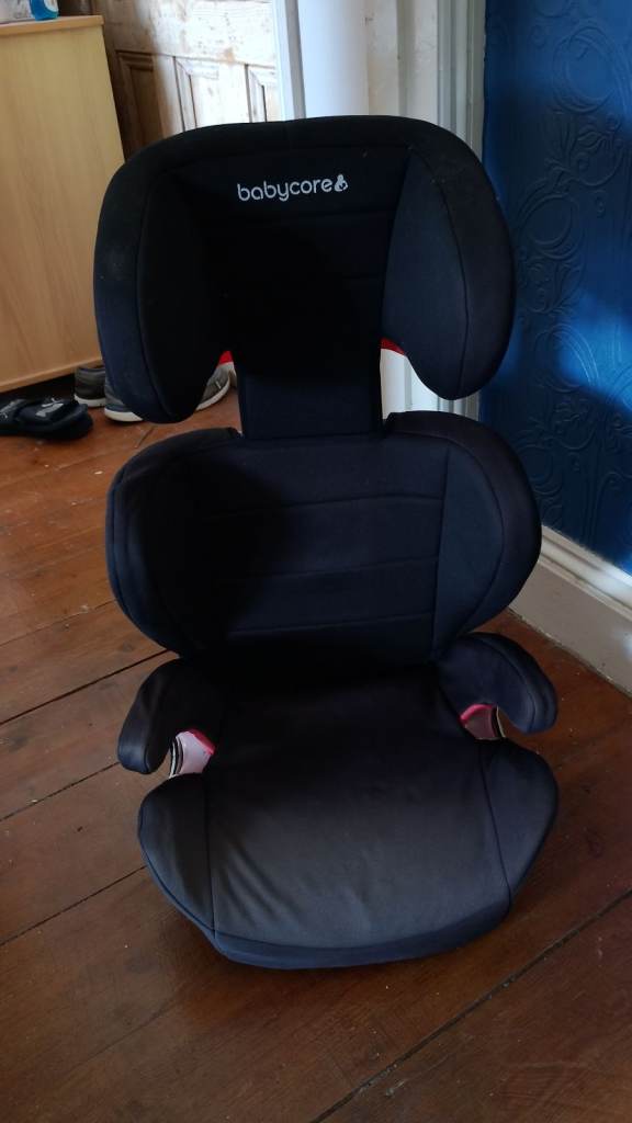 babycore High Back Booster Car Seat – Black, Good Condition