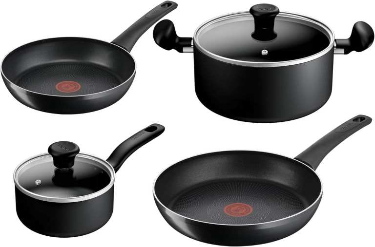 Tefal 4 Piece Non-Stick Cookware Set with Thermo Signal Technology 
