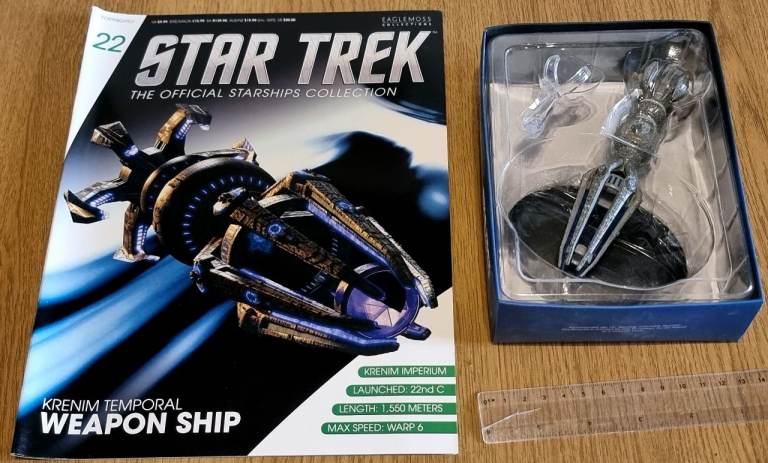 Star Trek - Krenim Temporal Weapon Ship magazine and ship