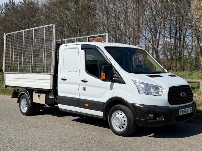 2016 (65) FORD TRANSIT 350 RWD 2.2 123bhp CHAIN DRIVEN DOUBLE CAB TIPPER NO VAT 