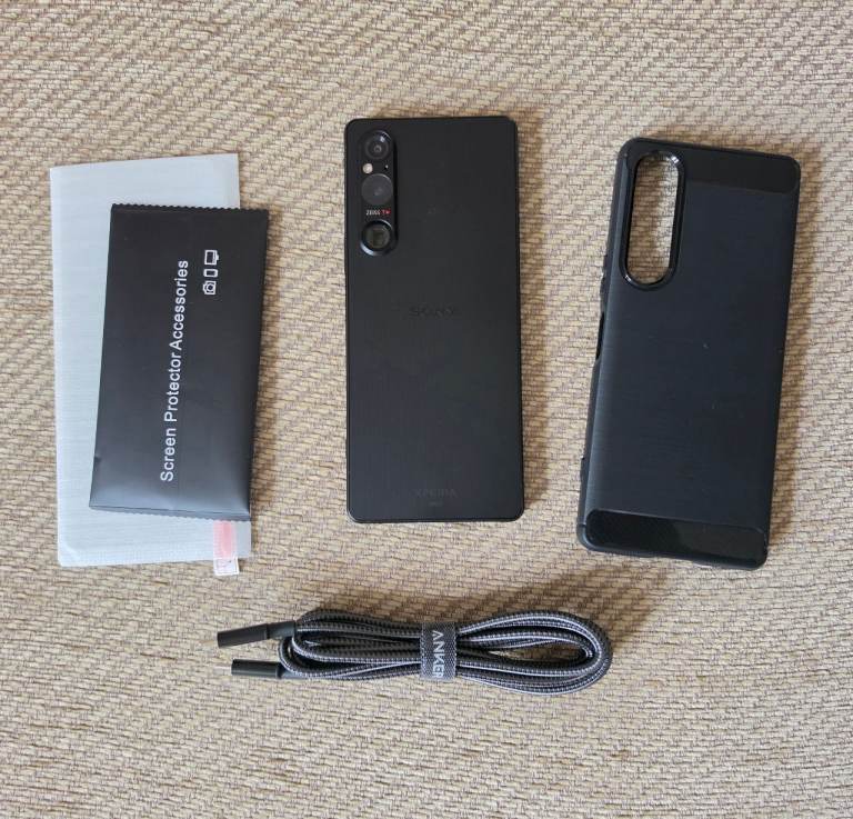 Sony Xperia 1 V 5G, 256GB, 4K OLED, Black, Unlocked.