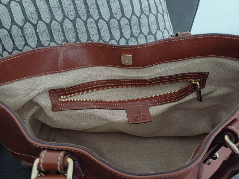 Vintage Gucci Tan Leather Handbag