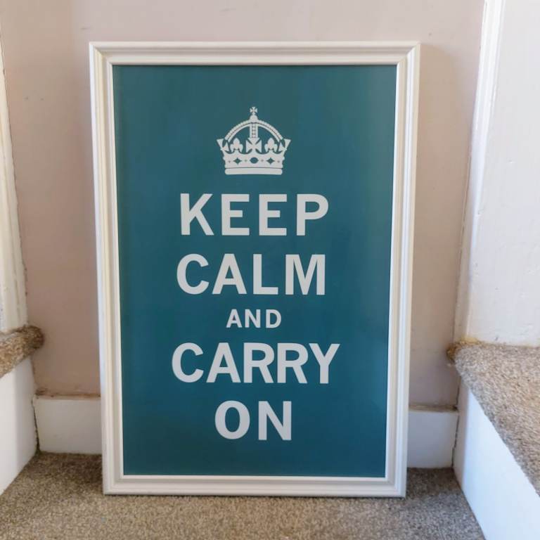Framed 'Keep Calm and Carry On' Print