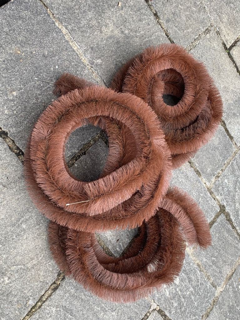 Brown Gutter Guard Brush Leaf Clog Filter 3x 4m. Clean and dry.