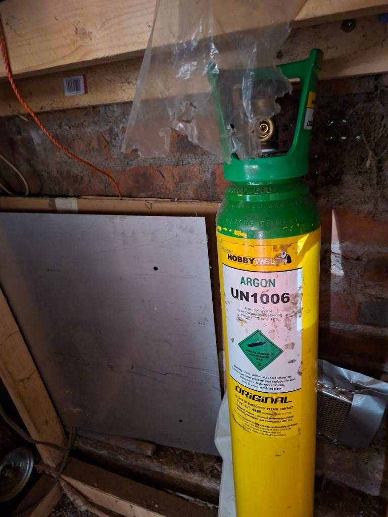 Wanted hobbyweld argon gas cylinder 