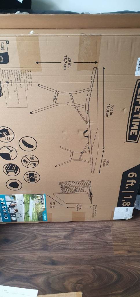 Brand new lifetime 6 ft plastic folding table garden events dining party 