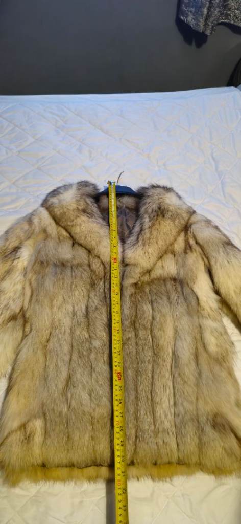 Vintage silver fox fur coat