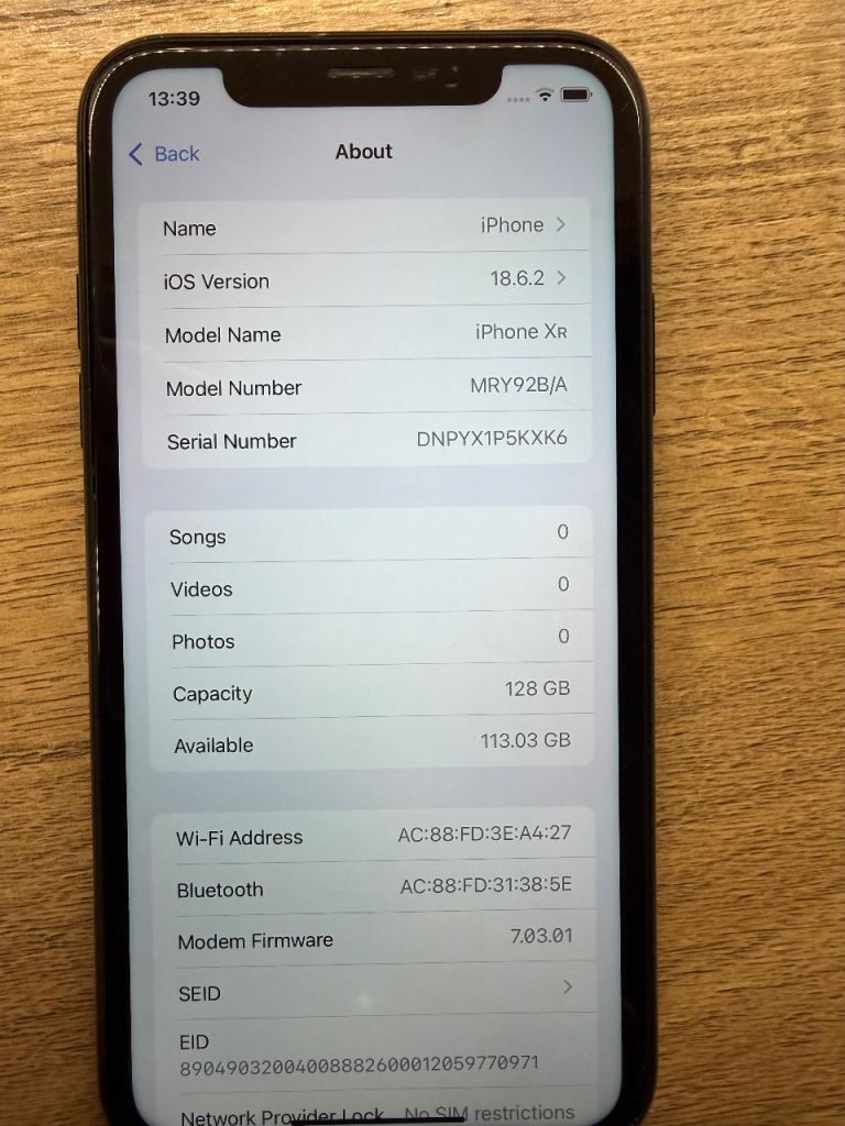 iPhone XR 128gb Black