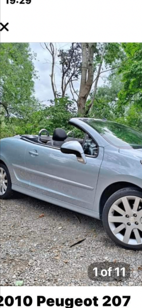Peugeot, 207, Convertible, 2010, Manual, 1598 (cc), 2 doors