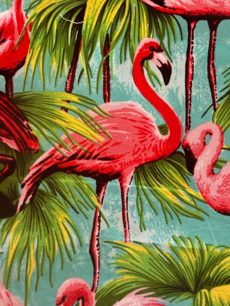 Flamingos cotton fabric