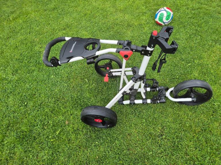 Golf Trolley – White and Black, Good Condition