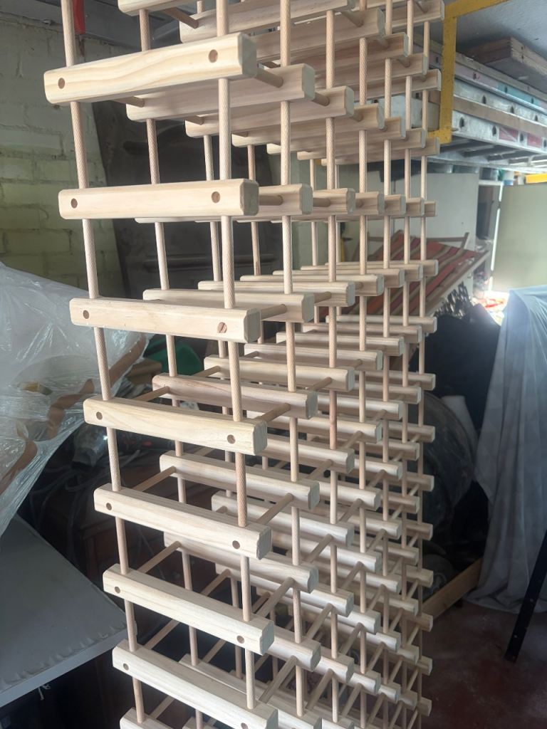 Large Wooden Wine Rack - Holds 100 Bottles, As Good As New