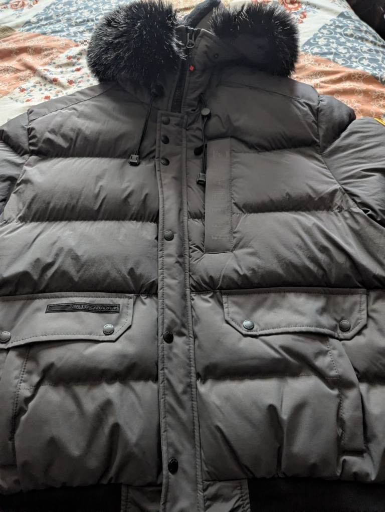 Zavetti Canada Puffer Jacket XL – Grey, As Good As New