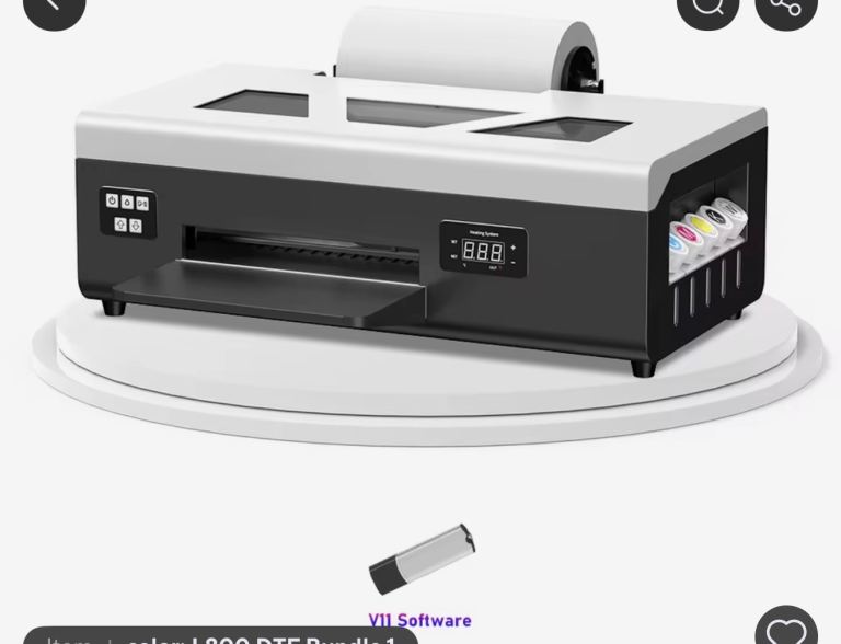 New DTF Printer with Heat Press and Curing Oven