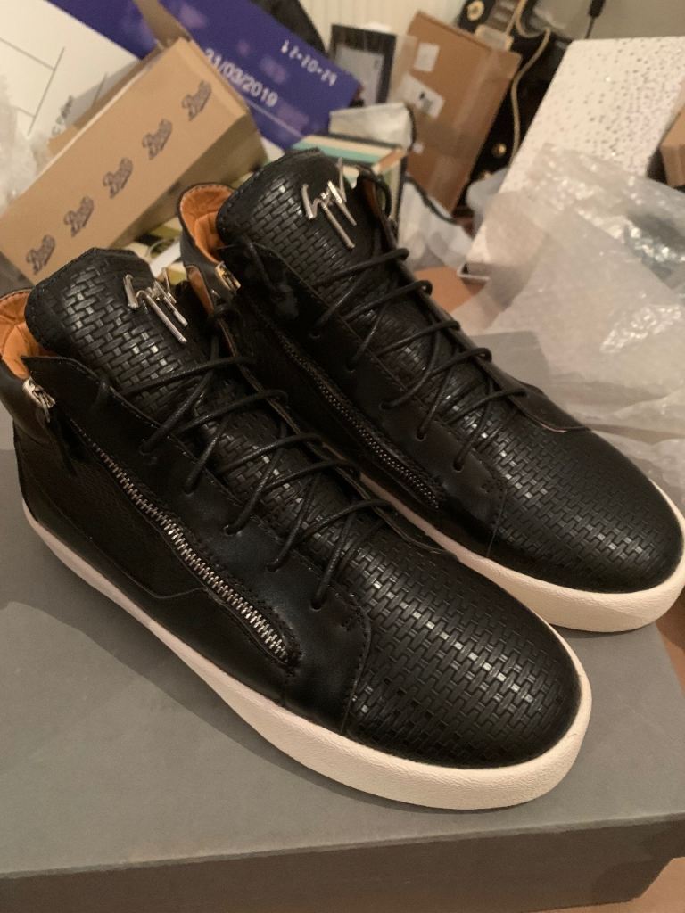 Giuseppe Zanotti Leather Hightop Trainers - EU 45/UK 10.5