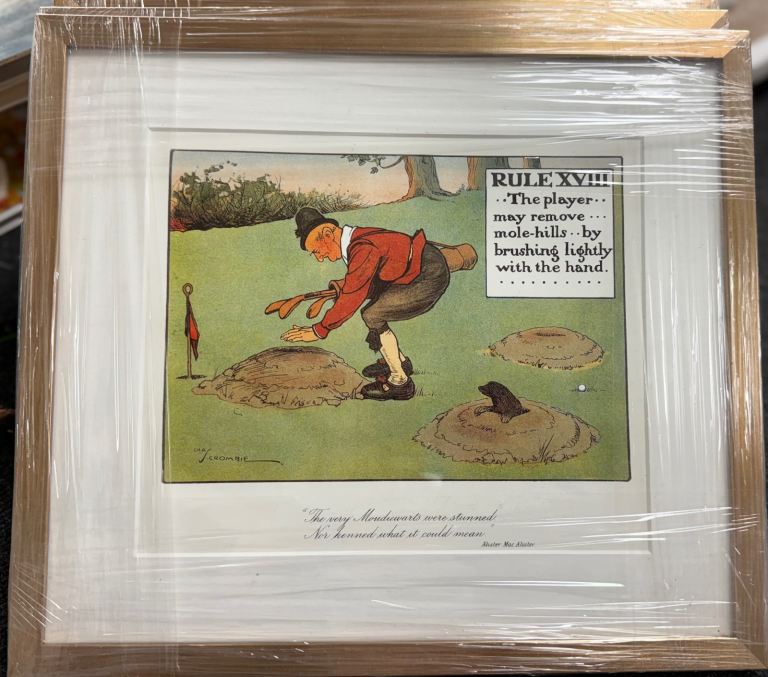 Comical golf scenes 