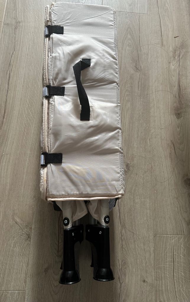 (SOLD) Mima Kobi Travel Cot / Playpen – Beige, Fair Condition