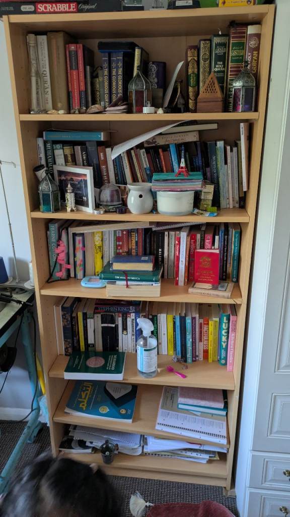Wooden Bookshelf with Adjustable Shelves – fair Condition