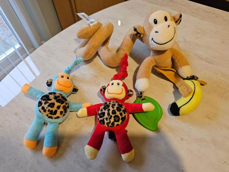 Used Sozzy Monkey Spiral Baby Activity Toy (Stroller / Cot / Car Seat)