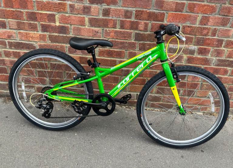 bike Carrera Abyss green yellow bicycle kid 24inch wheels NEW TIRES
