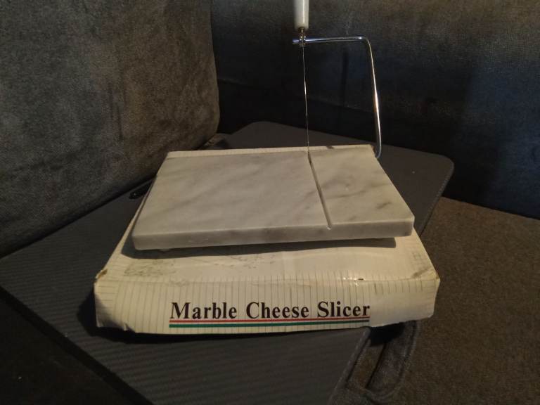 Marble Cheese Slicer with Wire Cutter – Good Condition