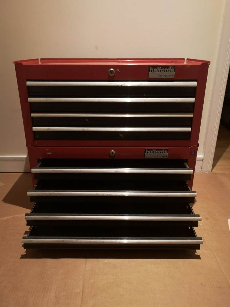 2 Halfords metal tool chests