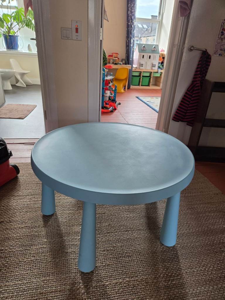 Ikea MAMMUT kids table in blue