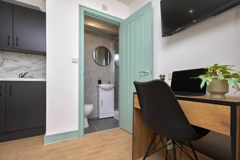 Room with attached bathroom 