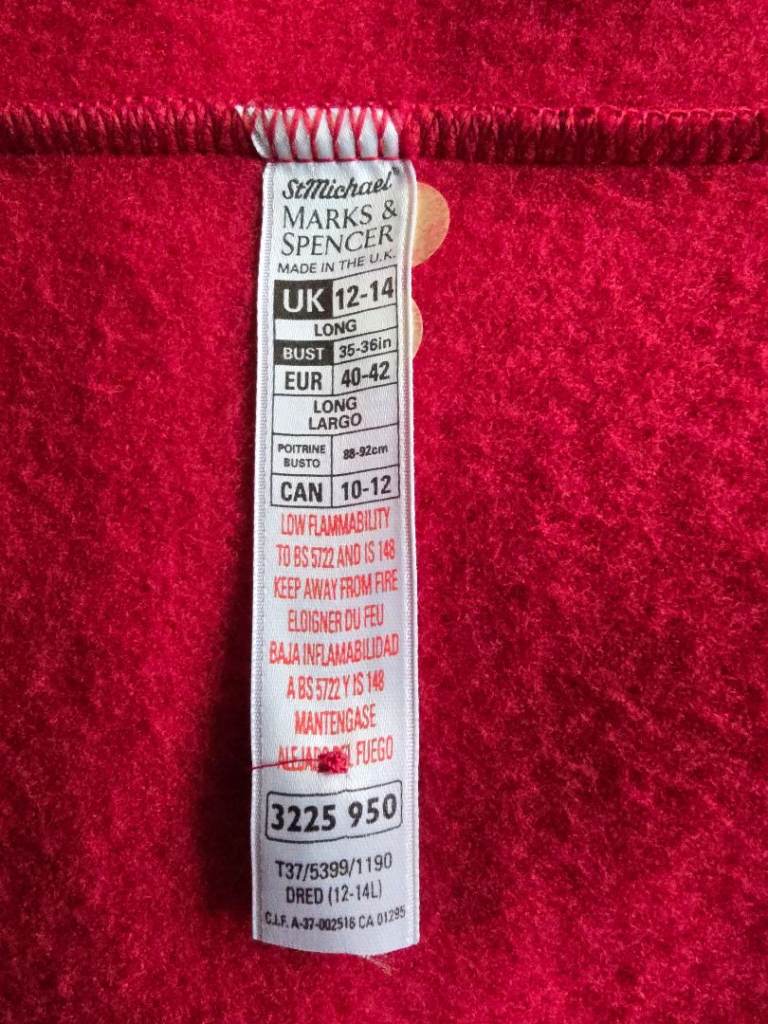 Dressing gown deep maroon/pinkish