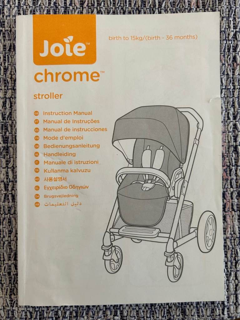 Quality Joie Chrome buggy, bassinet, leg warmer and rain cover
