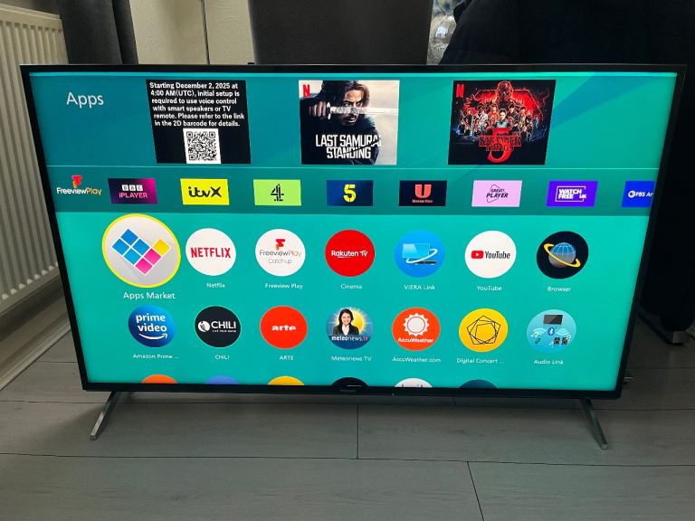 Panasonic 55” 4K UHD HDR Smart LED TV – Excellent Condition