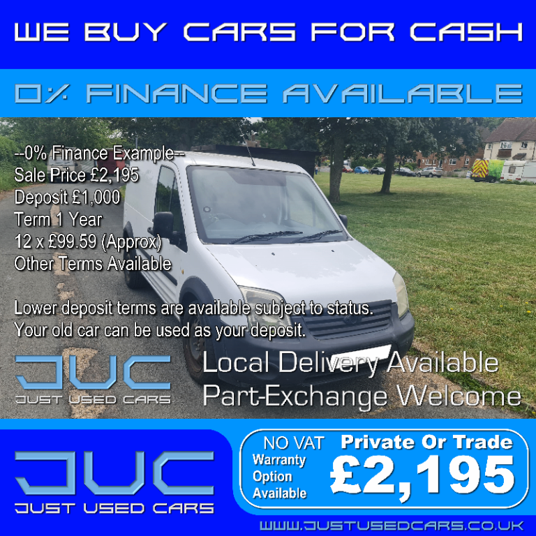 Ford Transit Connect Van 1.8 75 T200 (Manual Diesel) 61 Reg 2011 116,932 Miles 0% Finance Available