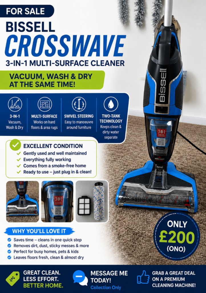 Bissell Crosswave 3-in-1 Multi-Surface Cleaner - Excellent Condition