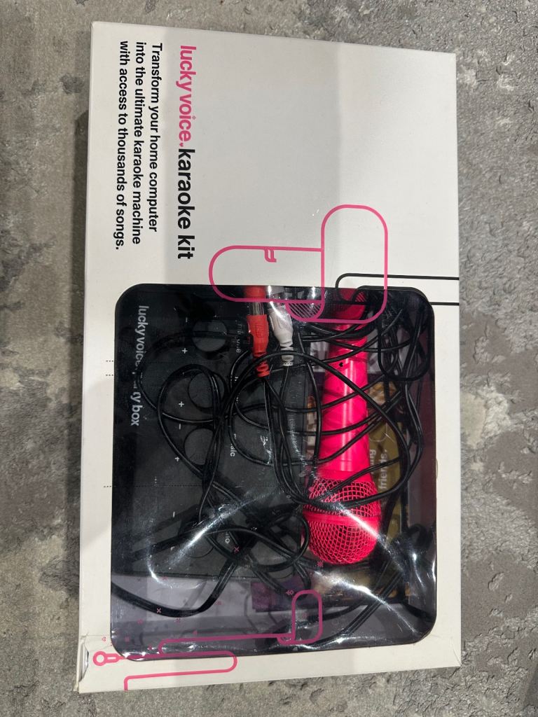 image for Lucky voice karaoke machine kit  and separate mic 