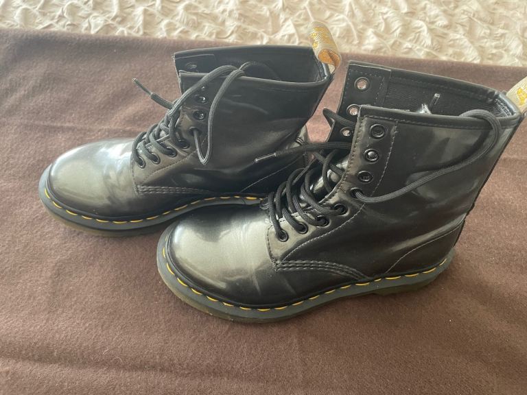 Dr. Martens Style Black Boots – Good Condition