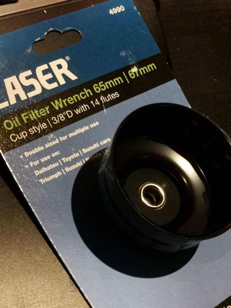 Oil Filter Wrench 65mm - 67mm Cup style with unused washer Toyota, Honda, Suzuki