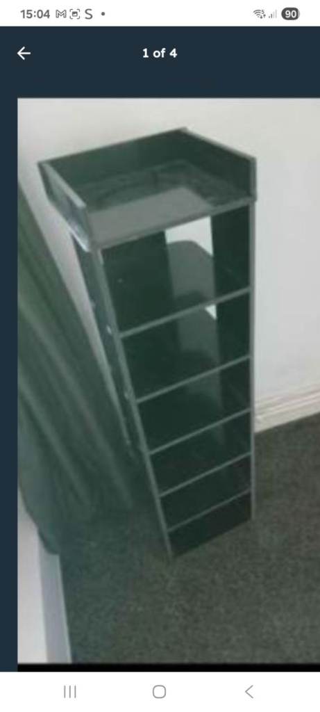 Black shoe storage 