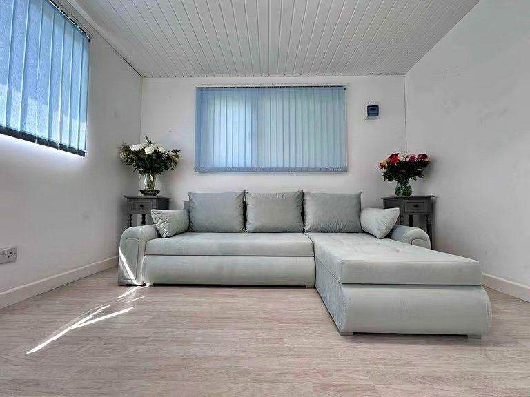 Corner Storage Sofa Bed ~ Grey L Shape Sofa Bed Fast Delivery