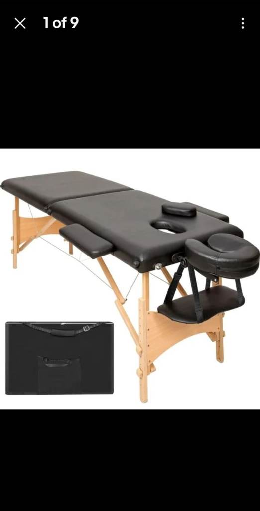 Tectake Massage Table- Freddi 2 Zone- Foldabe Massage Bed- Portable- Adjustable