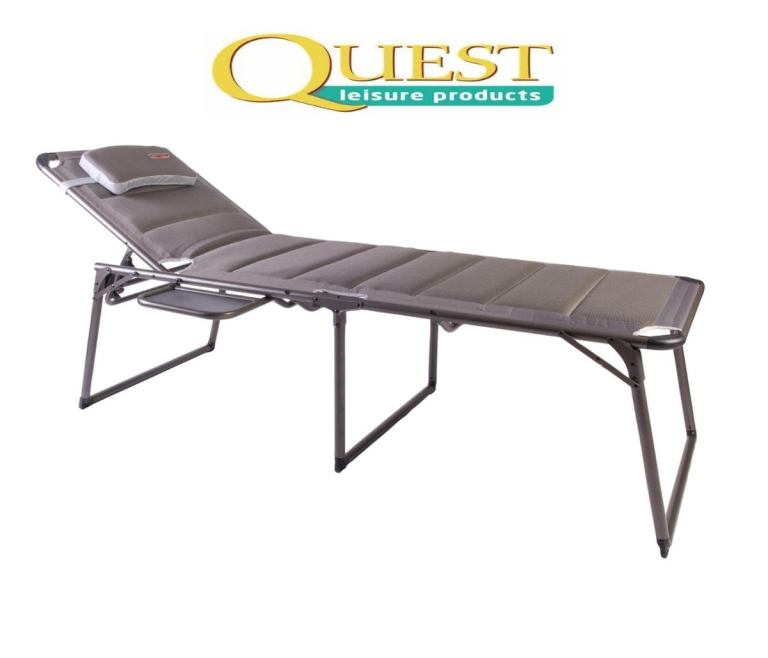 2 quest sun loungers with side tables