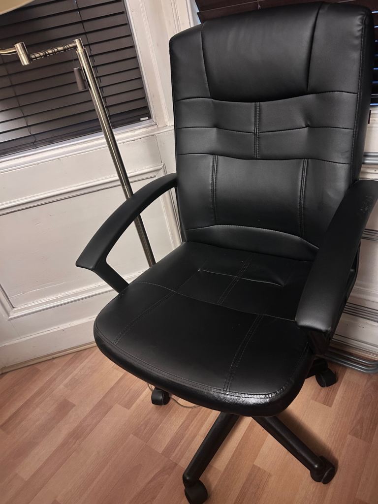 Leather back office chair for sale 