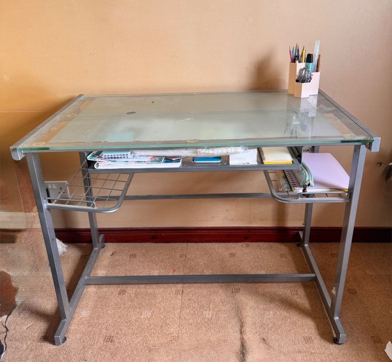 Glass desk 