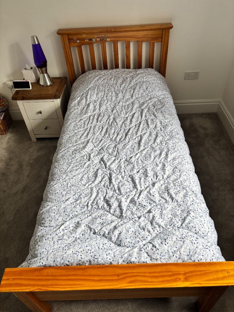 M&S single wooden bed