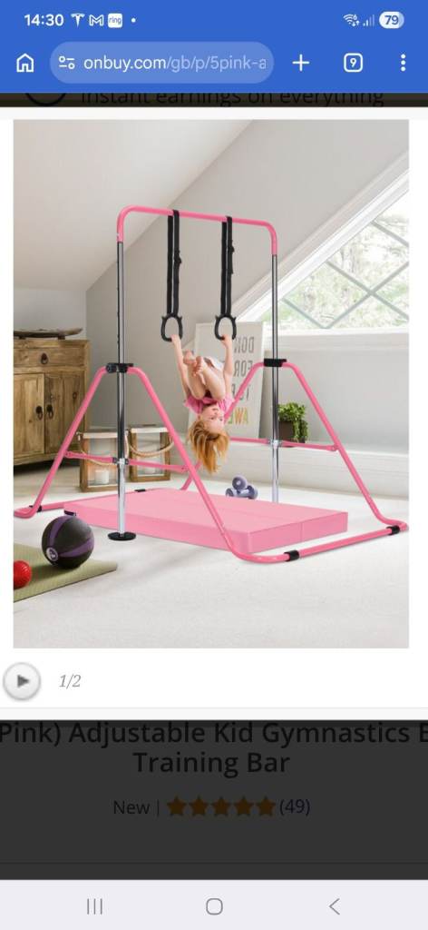 Kids gymnastics equipment 