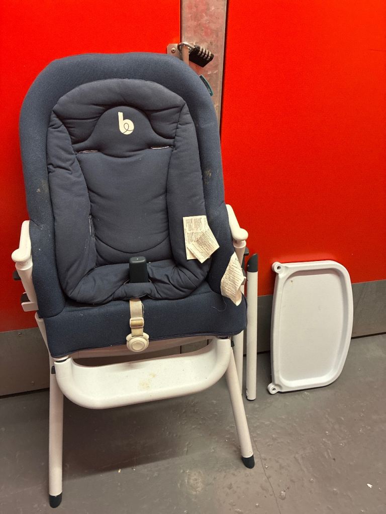 Chicco High Chair with Tray – Blue, Good Condition
