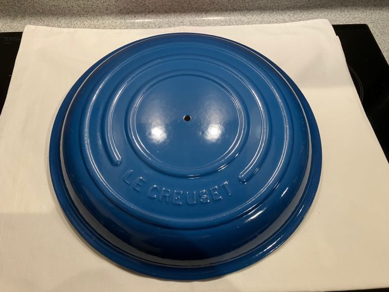 Le Creuset Blue 30cm Cast Iron Lid - Used VGC