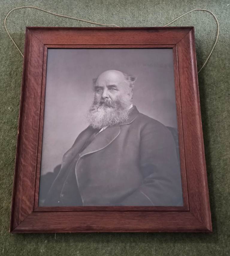Antique Portrait Photograph in Oak Frame