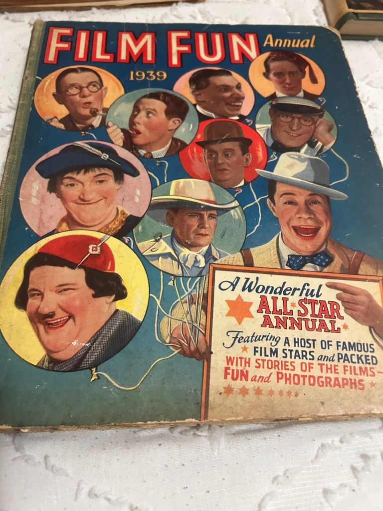 Vintage Film Fun 1939 Annual 1939 – Featuring Laurel & Hardy, Fair Condition
